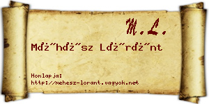 Méhész Lóránt névjegykártya